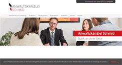 Desktop Screenshot of anwaltskanzleischmid.de